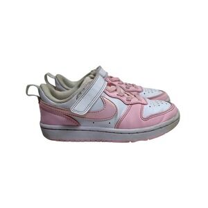 Nike Court Borough Low 2 TDV Kids‎ Shoes White Pink Sneakers Size 11C Girl